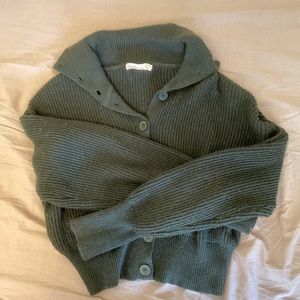 Oak + Fort green sweater cardigan